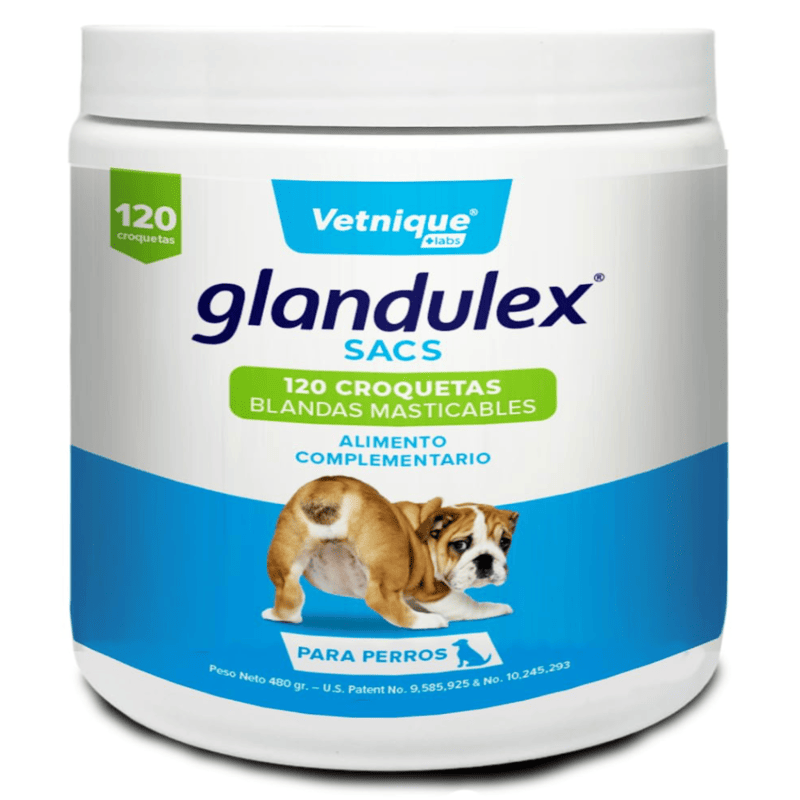 Glandulex sacs® trabaja de dentro hacia afuera. ayuda a formar heces firmes para permitir que su mascota vacíe de forma natural cada vez que defeque.
